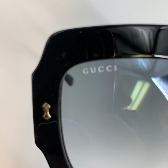 Gucci Square Sunglasses GG1111S 001 Black Frame Gray Gradient Lens Italy - Picture 4 of 9